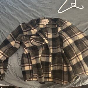 Woolrich Men's Plaid Blazer - Black and Cream